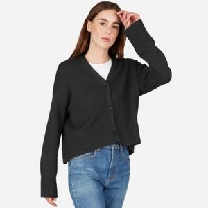 Black Everlane Soft Cotton Square Cardigan